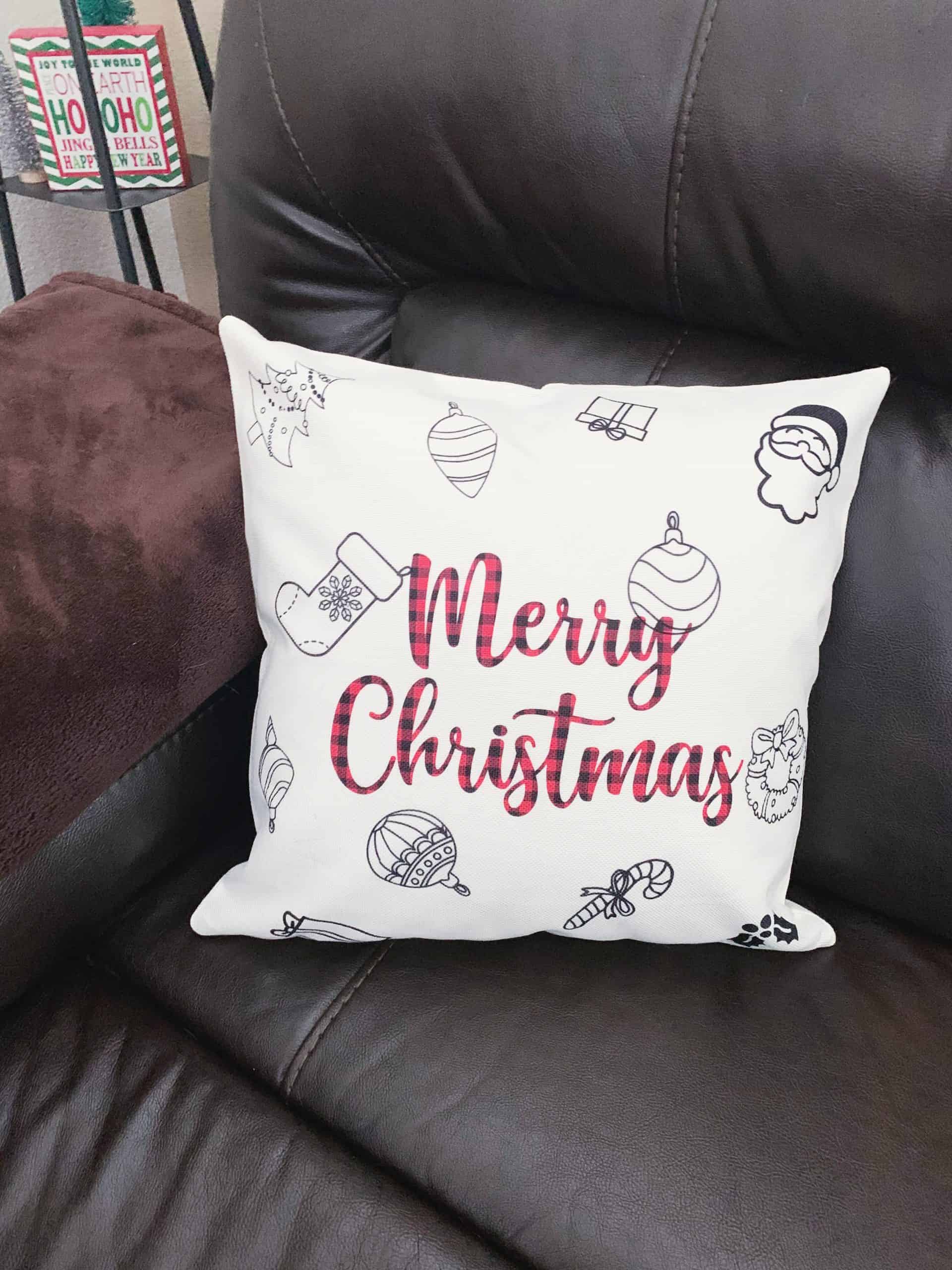 Cricut Christmas pillow cover